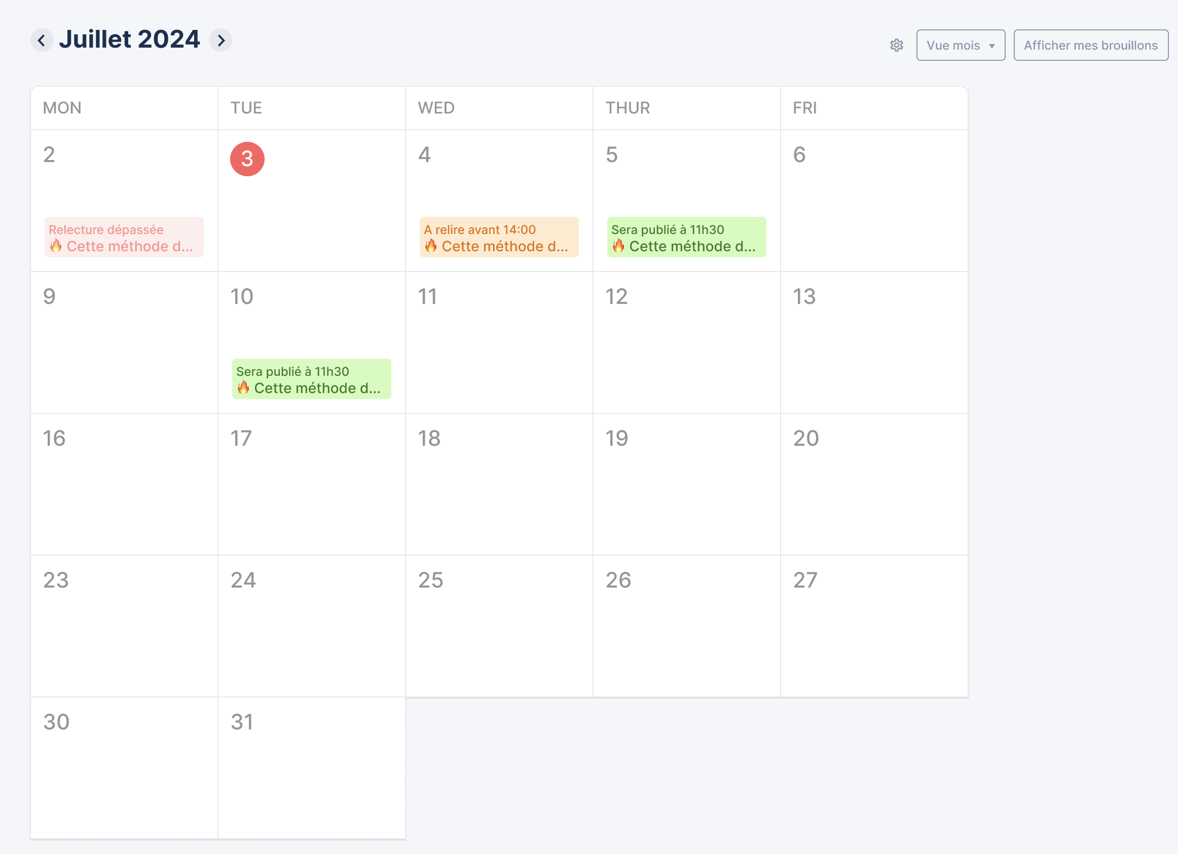 new calendar